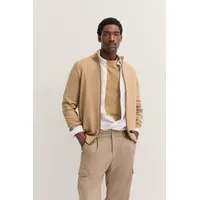 Bugatti Strickjacke »Regular Fit«, mit Reißverschluss und Stehkragen