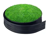 Relaxdays Rasenkante aus Kunststoff, 12 m lang, flexibles Rasenband, Beetbegrenzung, 10 cm hoch, Wegbegrenzung, schwarz