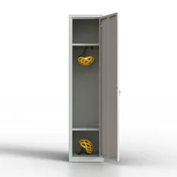 TwinThink Schließfächer aus Metall, 1 Tür, Spind aus Metall, mit Schlüssel, Schließfächer, 1 Tür, Umkleidekabinenschrank aus Metall (Grau)