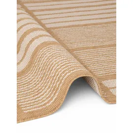 Ted Baker Flachgewebe Teppich Allington - Wendeteppich Outdoor geeignet, Pflegeleichter Wohnzimmerteppich, Modern, Streifen Muster für Wohnzimmer, Terrasse, Esszimmer, Balkon - Jute Weiß, 200x300 cm