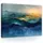 WallArena Leinwandbild Abstrakt Gold Blau 60x40