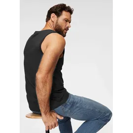 MAN'S WORLD Muscleshirt MAN'S WORLD, Herren, Gr. 4XL (68/70), schwarz, Single Jersey, Obermaterial: 100% Baumwolle, unifarben, Basic, Basic schmal, Rundhals, Shirts, schmal geschnitten, Rundhalsausschnitt, aus 100% Baumwolle