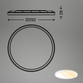 Briloner LED-Panel 7555 Lichtfarbe einstellbar, Ø 29,3 cm