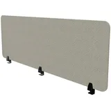 Assmann Electronic ASSMANN Schreibtischtrennwand VITECO 160cm Harbor Schwarz 160x56cm - Grau