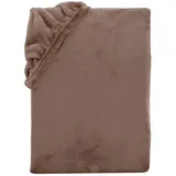 Carpe Sonno Spannbettlaken Cashmere-Touch 90 x 200 - 100 x 220 cm braun