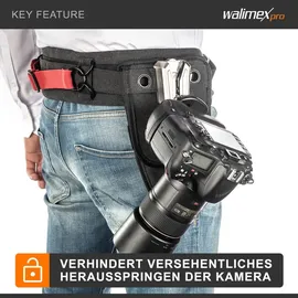 walimex pro Kamera Hüftgurt mit 2x V-Dock Argus