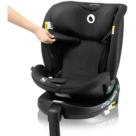 lionelo Navy i-Size 360 Kindersitz, 40-150 cm, Gruppe 0+1 2 3, vorwärts- und rückwärtsgerichtete Montage, ISOFIX und Stützfuß, Verstellbare Kopfstütze und Rückenlehne, Dri-Seat Einsatz