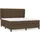 vidaXL Boxspringbett mit Matratze Dunkelbraun 180x200 cm Stoff