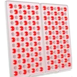 Relassy Rotlichtlampe,182 LEDs Rotlichtlampe Gesicht,Rotlicht Panel mit Timer und Ständer