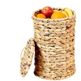 Weidenkorb Mülleimer Handgeflochtener Abfalleimer Aus Rattan