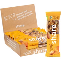 share Nussriegel Honig & Mandel 15 x 35 g – Riegel spenden je eine Mahlzeit an einen Menschen in Not – Mandel, Erdnuss & Honig – perfekte Snacks für zwischendurch – laktosefrei