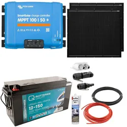 a-TroniX Solaranlage Wohnmobil 220W mit 150Ah Lithium Batterie und Victron MPPT ...