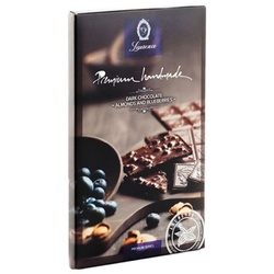 Schwarze Schokolade mit Mandeln und Heidelbeeren Laurence, 80 g
