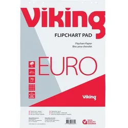 Viking Flipchart-Papier Kariert Euro 20 Seiten 5 Stück à 20 Blatt