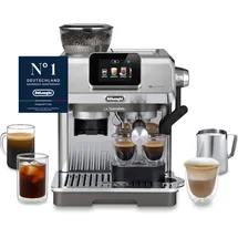 De'Longhi DELONGHI La Specialista Touch EC9455.M - Steuerung per Touchscreen, 8 voreingestellte Kaffee-Rezepte, Cold Brew, Espressomaschine Edelstahl/Schwarz