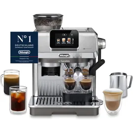 De'Longhi DELONGHI La Specialista Touch EC9455.M - Steuerung per Touchscreen, 8 voreingestellte Kaffee-Rezepte, Cold Brew, Espressomaschine Edelstahl/Schwarz