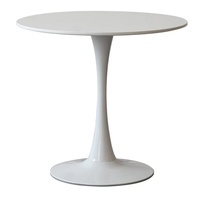 LIUNA Runder Bistro-Stehtisch Esstisch Tulpe Restaurant Freizeittisch Kleiner runder Tisch Weiß Heim Couchtisch Verhandlungstisch Milchtee-Ladentisch (Size:80cm,Color:Weiß)