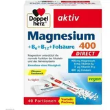 Doppelherz Aktiv Magnesium 400 Direct + B6 + B12 + Folsäure Pellets 40 St.
