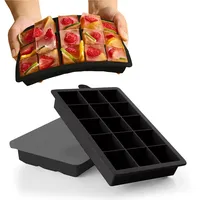 Blumtal Eiswürfelformen Silikon 3er Set - 15er Eiswürfelform mit