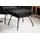 KAWOLA Ohrensessel LOTTE Velvet 79 x 117 x 80 cm Schwarz mit Hocker