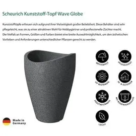 Scheurich Pflanzgefäß Wave High Ø 30 x 40 cm schwarz