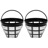 2 Stück Kaffee Dauerfilter | Filterkegel, Kaffeefilter Nr. 4 | Wiederverwendbar Kaffeefilter | Kaffeesieb für Ninja Coffee Bar Brewer Filter, kegelförmige Kaffeefilter für 8–12 Tassen