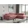 kaiser möbel Ecksofa mit schlaffunktion und bettkasten, Eckcouch ATOM Rosa Rechts - Rosa