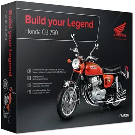 Franzis Honda CB 750 Build your Legend, Metall Modellbausatz im Maßstab 1:24, inkl. Soundmodul und 68-seitigem Begleitbuch