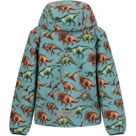 ZigZag Softshelljacke "Stereo", Jungen, Gr. 98, blau (blau, beige), 94% Polyester, 6% Elasthan, bedruckt, mehrfarbig, normal, ohne Ausschnitt, Jacken Softshelljacke, mit coolem Print und schützenden Eigenschaften