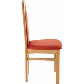 Home Affaire Esszimmerstuhl HOME AFFAIRE "Anthony", orange (terra, buchefarben), B:47cm H:101cm T:51cm, Holzwerkstoff, Stühle, Esszimmerstuhl, Holzstuhl mit dekorativen Fräsungen