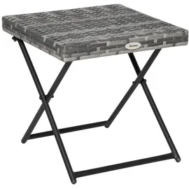 Outsunny Beistelltisch 40 x 40 x 40 cm Grau