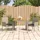 vidaXL Garten-Essgruppe 3-tlg. Grau