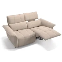 Sofanella 2-Sitzer Stoff ADRIA, Relaxsofa, Designsofa, Designer Couch, Italienisches Sofa, 2er Sofa beige