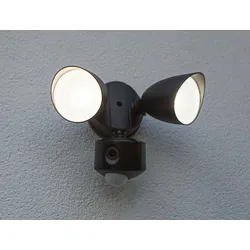 Smarte LED-Leuchte ECO-LIGHT "DRACO" Lampen Gr. Höhe: 19 cm, schwarz LED Außenwandleuchte Smart Home Außenleuchte Außenwandleuchten Smart-Home Kameraleuchte