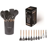 Cheffinger Küchenorganizer-Set Küchenhelfer Küchenutensilien Set mit Ständer 12-tlg. grau Cheffinger grau