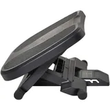Homcom Fußablage, Fußablage, 3 Höhen Verstellbar, HIPS, schwarz, 45 x 34 x (10-16,5) cm