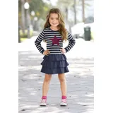 Kidsworld Jerseykleid in marine-geringelt | Gr.: 140/146