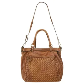 Samantha look Shopper echt Leder, Made in Italy, braun
