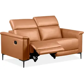 OTTO home 2-Sitzer "Lund, mit Relaxfunktion und Kopfteilverstellung", braun (cognac), (37730911-0)
