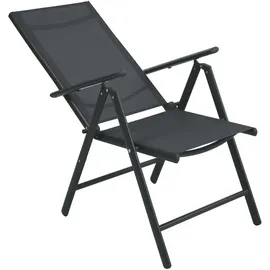 Svita Gartenstuhl 57 x 57 x 108 cm schwarz 2 St.