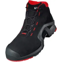 Uvex Schnürstiefel schwarz/rot uvex 1 x-tended support, S3 SRC, ESD - Rot-Schwarz, Größe:41
