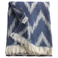 Tom Tailor Zig Zag Kuscheldecke 140 x 180 cm Blau