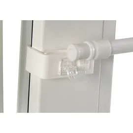 GARDINIA Klemmträger Easy Click für Vitragestangen/Caféhausstangen, 2 Stück, Weiß