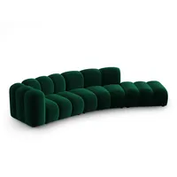Micadoni Sofa Lupine, modular 5-Sitzer grün