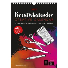Neumann Kreativkalender A4 schwarz 2027