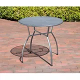 gardenson Gartentisch Grau Stahl ca. 80x80x74cm