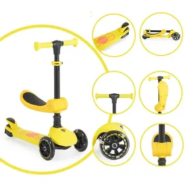 Moni Kinderroller 2 in 1 Lamborghini Laufrad, Lenkerhöhe verstellbar, klappbar gelb