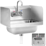 Royal Catering Edelstahl Waschbecken - inkl. Armatur