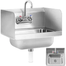 Royal Catering Edelstahl Waschbecken - inkl. Armatur