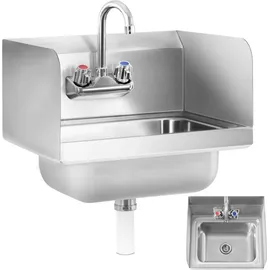 Royal Catering Edelstahl Waschbecken - inkl. Armatur
